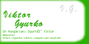 viktor gyurko business card